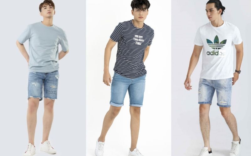 Áo thun + Quần short + Sneaker