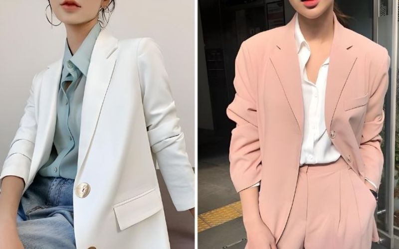 Kết hợp áo blazer cùng áo sơ mi