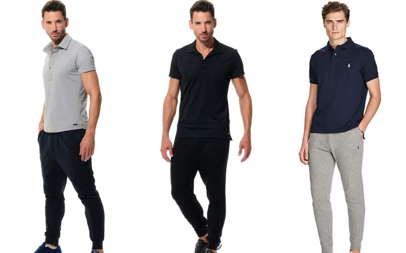 Kết hợp quần jogger nam với áo polo thanh lịch