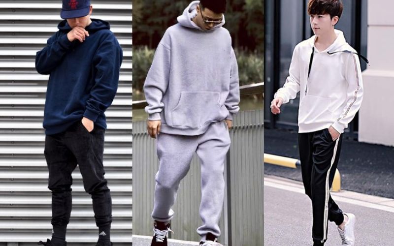 Mix quần jogger nam với áo hoodie cá tính