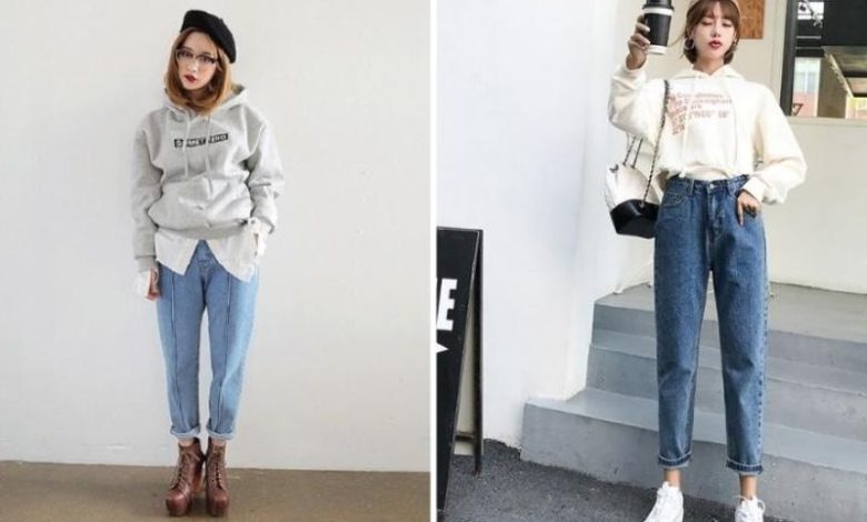 Phối Đồ Với Quần Baggy Jeans Nữ